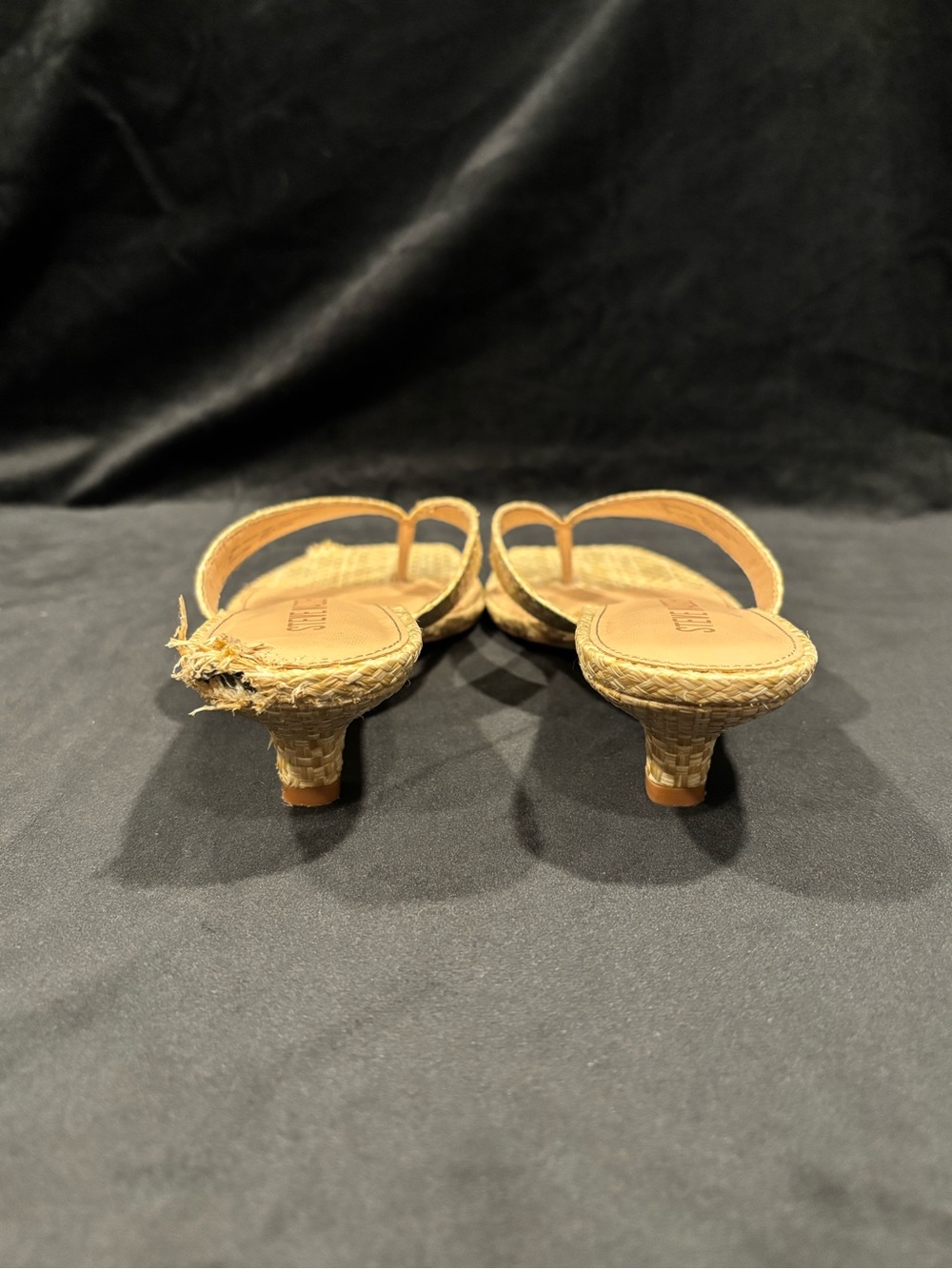 Steve Madden Woven Thong Mules in Beige - Picture 9 of 11